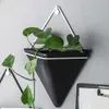 Planters POTS Triangle Wall Planter Nordic Indoor Outdoor Geometric Succulent Flower Pot Decoration For Flower Small Plant Air Plant J230302