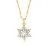 Pendant Necklaces Crystal Star Necklace Elegant Fashion Cubic Zirconia Women Jewelry