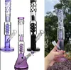 Hookahs Big Glass Bong Spiral Percolator Freezable Coil Condenser Heady Oil Rig Smoke Water Pipes Funktioner med 14 mm skål