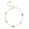 Bangle Arrival 15 4cm Adjustable Size Gold Filled Colorful Enamel Moon Star Charms Bracelet For Women Fashion Bracelets & Bangles