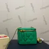 22K Designer Pearl Crush Gold Ball Box Bags Mirror Lambskin Vanity z metalowym sprzętem Matelasse łańcuch Crossbody Card Card Karta na ramię Mini Cosmetic Case 10cm/16 cm
