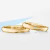 Klaster Pierścienie Klasyczny Frosted 18K Real Solid Arygie Gold Diamond Wedding Wedding Propozycja Zespoły dla kobiet miłośnicy Męki Para biżuteria