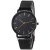 Wristwatches High Quality Minimalism Thin Men And Women Watch Stainless Steel Magne Mesh Strap Quartz Gift Wristwatch No Logo