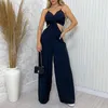 Designer Women Chain suspenders Jumpsuits & Rompers sne0356 summer sexy v-neck Hollow out one-piece pants Casual fashion loose trousers streetwear