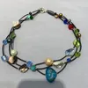 Girocollo Casual Multi Colore Collana Strati Moda Donna Gioielli Materiale diverso Conchiglia mista Smalto colorato E così via 49 cm