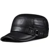 Casquettes de baseball Drop hommes en cuir véritable casquette de baseball chapeau style de mode en cuir souple béret ceinture casquettes de camionneur Grain H601 230303
