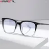 Gafas de sol para hombre, gafas de lectura con luz azul, gafas cuadradas de titanio puro TR para mujer, montura de gafas para miopía, lentes ópticas, gafas graduadas