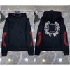 Sweatshirts hoodie hoodies högkvalitativ krom // hjärta net röda parkläder ins eld ch