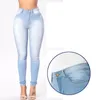 Jeans da donna vintage da donna per jeans a vita alta pantaloni blu casual a matita pantaloni coreani in denim streetwear