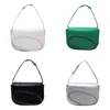 Bolsos de hombro Monederos de lujo Bolso de mujer de diseñador Gran placa de metal esmaltado Bolsos Hobo Baguette Negro Cierre magnético con solapa Bolso cruzado