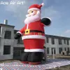 8H Высококачественный гигантский воздуходувка Xmas Santa / Надувной Рождественский Санта-Клаус для украшения мероприятий на открытом воздухе