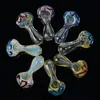 Wholesale Colorful Spoon Round Glass Bubble Smoking Accessories Unique Design Quartz Nails Glass Carb Caps For Hookahs Colors Random GP1007