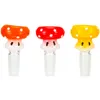 Colorful Mushroom Style Smoking Glass 14MM 18MM Maschio Joint Bong Narghilè Sostituzione Filtro Ciotola Portatile Herb Tabacco Olio WaterPipe Cannuccia Gambo Portasigarette