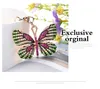 سبيكة الفراشات مع حلقة ماس أزياء أزياء السيارات الحلقة الرئيسية للسيدات حقيبة سحر لها لون مختلف للاختيار