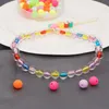 Keychains 2023 Simple Bohemian Letter LOVE Beaded Anti-lost Mobile Phone Chain Key Color Cute Fruit Soft Pottery Lanyar