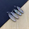 Charms Horse Eye Shape Abalone Shell Sticky Diamonds Fashion Jewelry Pendant Necklace Bracelet For DIY Making Size 22x57mm