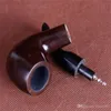 Smoking Pipes Mini Ebenholz Ebenholz kleiner Zigarettenbiegehammer kann den Filterkern entfernen und die Palmpfeife tragen.