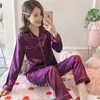 Kadınların pijama ipek pijamaları artı beden kadınlar için katı sevimli pijama kadınlar için yaz gece kıyafeti pijama iki parçalı set saten ipek pijama salonu 230303