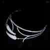 Pinzas para el cabello EYER Luxury Pretty Cubic Zirconia Royal Tiara para boda Crystal Princess Tiaras Diadema Mujer Chica Fiesta de graduación Joyería para la cabeza