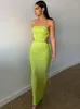 Casual Dresses Hirigin Elegant Sexy Halter Ruched Cut Out Maxi Dress Draped Outfit For Women Summer Soldless Party Gown Vestido 2023