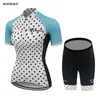 Racesets Blue Multi Style Women Cycling Jerseys MTB ROPA CICLISMO Ademend Pro Mountian Bicycle Disses Bike Draag Bouygues