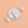 Breloques en argent Sterling 925 bricolage accessoires creux gourde pendentif téléphone portable chaîne perles matériel Bracelet