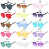 Sunglasses Fashion Love Heart Women Trendy Transparent Candy Color Lens Sun Glasses Shades Heart-Shape Party Favor Eyewear