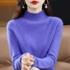 Women's Sweaters Cashmere Sweater Women Knitted Sweater 100% Merino Wool Turtleneck Long Sleeve Pullover Autumn Winter Clothing Jumper Top Female 230303