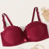 Bras Girl Bra Embroidered Butterfly with Steel Ring Underwear Non-slip Fashion Lady Sexy Big Chest Small Women