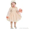 Flickans klänningar 2022 Spring Summer New Spanish Style Lace Dress Kvinnlig Baby Princess Kjol Full Moon One-årig Tutu kjol 3 -PSC Set W0224