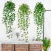 Dekorativa blommor 220 cm konstgjorda vinstockar som hänger murgröna gröna lämnar krans för hemträdgård väggdekoration bröllop rotting krans