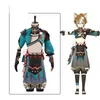 Costumes de anime Genshin Impact Gorou Cosplay Come Gorou Cosplay Come Men Blue Fox Boy Come Halloween Pants Cail Orelhas Full Set Z0301