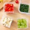 Kök scallion ingefära vitlök förvaring containrar plast 4 rutnät scallion förvaringslåda med lock hem frukt grönsak underpackage box bh8382 tyj