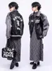 Kvinnorjackor Coldyingan Bomber Woman Varsity Longeples American Vintage Racing Car Pu Leather brodered Matching Coat Met 230302