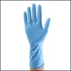 Cleaning Gloves 100Pcs Blue Disposable Rubber Household Catering Food Long Sleeve 12Inch Nitrile Thick And Durable Drop Delivery Hom Dhgw5