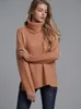 Damestruien Fitshinling Fashion Woman Winter Sweater Knitwear 6 kleuren Solid dames Turtleneck Sweaters en pullovers Jumper Sale 230303