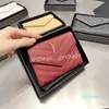 Мини -дизайнерский кошелек Square Короткие кошельки кошельки настоящий кожаный держатель карты роскошный кошелек монеты Zig Zag Pattern Счета сцепленных сцеплений для женщин мужчины Top 2022 02 02