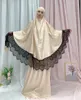 Этническая одежда атласная атласная абая Дубай Турция Мусульманская мода Хиджаб одевание Ид Мубарак Африканец Африканские платья для женщин Исламская скромная одежда