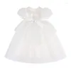 Girl Dresses Girls' Sequin Princess Yarn Skirt Summer Dress 2023 Super Fairy Foreign Style Little Performance Fluffy