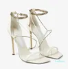 Lyxkvinnor klär Sandal High Heels London Oriana 110 Läder Sandaler Patentläder med guldkedjor Party Wedding Heeled 35-43 01