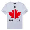 DSQ2 Brand Men's T-shirts Nieuwe zomerstijl Persoonlijkheidstrend All-Cotton Casual Print IREATTE Korte mouwen DSQ T-shirt