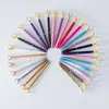 Crystal Glass Cartoon Ballpoint Pen Big Gem Ball Pennor med stora Diamond Fashion School Office Supplies