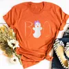 Women's T Shirts Halloween Boo Shirt Ghost Pumpkin Vintage Clothes Casual Women Clothing S
