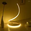 Tafellampen moderne spiraalvormige led bedlamp gebogen bureau licht dimbaar warm wit