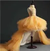 Mädchenkleider Goldene Spitze Stickerei Baby Mädchen Kleid Taufkleid für die Taufe Neugeborenes Kind Mädchen Geburtstag Kleinkind Party Kleider Prinzessin Kleid