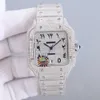 Mannen luxe pols horloge bling iced out vvs moissanite diamanten horloge