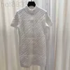 Gatastilklänningar Designer 2022 Ny Autumn Winter Stand Collar Short Sleeve Fashion Milan Runway Dress Brand Samma kvinnor 090LV40