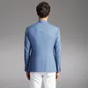 Men's Suits & Blazers Arrival Mens Summer Autumn Men Blazer Wedding Business Single Breasted 2 Buttons Light Blue Causal Party Wear Plus Siz