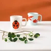 Tasses Japonais Mignon Dessin Animé Animal Beetle Panda Groupe Tasse En Céramique Petite Capacité Pudding Jus Verre Lait Tasse Fête Décoration De La Maison