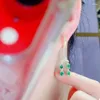 Hoopörhängen Natural Emerald eller Ruby Sapphire Earring 925 Sterling Silver 0.3ct 8st Gemstone #S97901